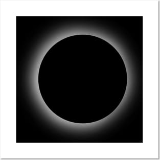 Minimalistic Total Solar Eclipse 2024 Posters and Art